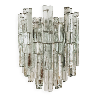 Grand lustre en verre glacé de J.T. Kalmar