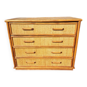 Commode en rotin avec - tiroirs