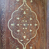 19th century wooden and brass tray