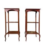 Pair of Louis XV Style Mahogany Side Tables