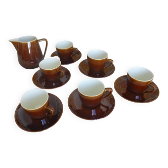 Coffee service with milk jug villeroy & boch bistro model 1960s