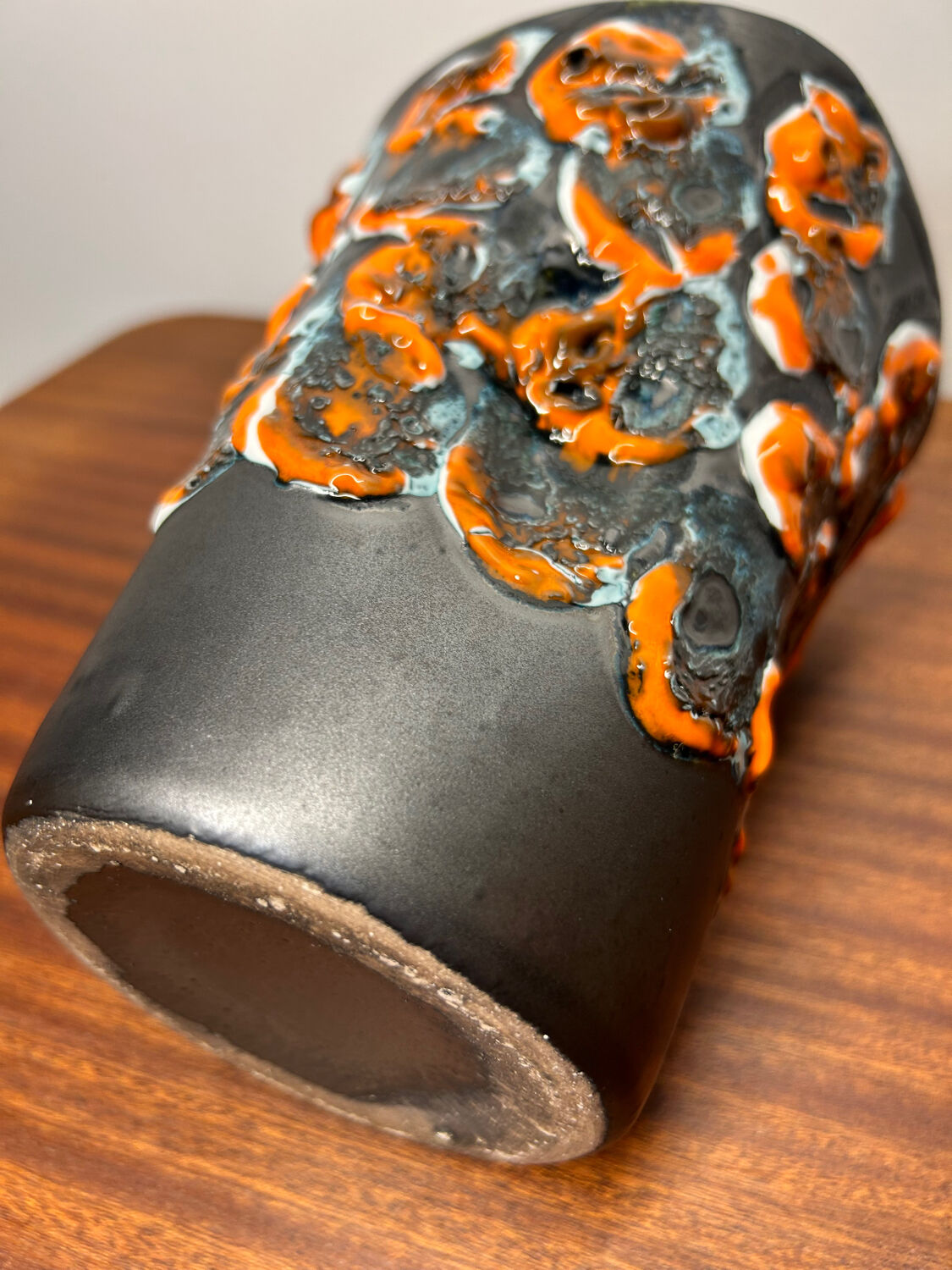 Vallauris ceramic lava vase from the 60s