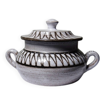 Pot couvert vintage en céramique de Vallauris, Émile Masson, années 1960-1970