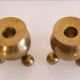 Pair of Scandinavian brass candle holder 1970