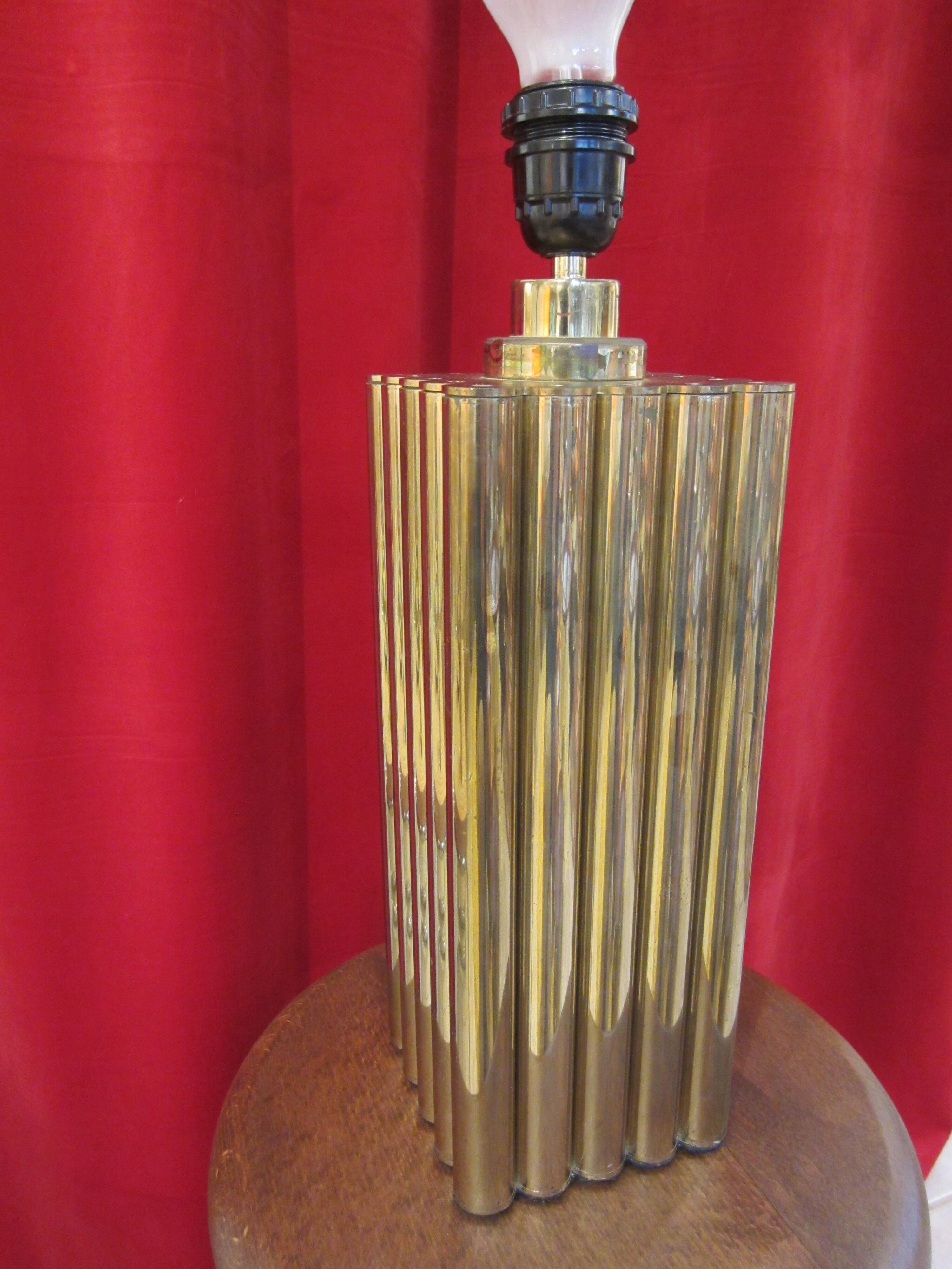 Lampe italienne années 70 en laiton