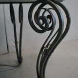 Marble and Forged Iron Low Table - 1950