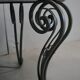 Table basse en marbre et fer forgé 1950
