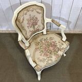1970s Louis XV style cabriolet armchair