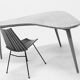 Boomerang desk table in birch 1950s