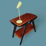 Vintage console design, sleek from the 1960s-70s.