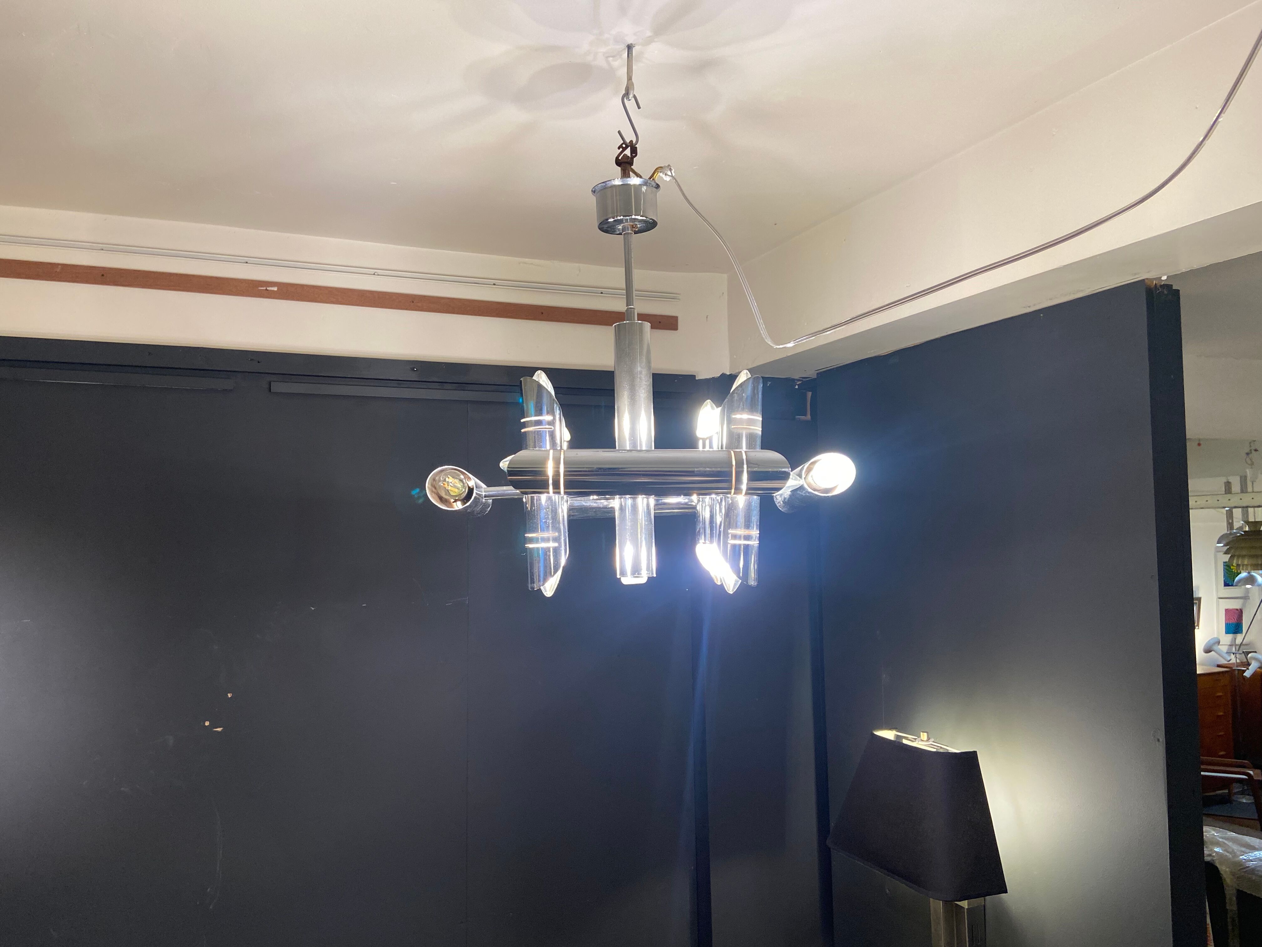 Chrome suspension by Sciolari, 1970s