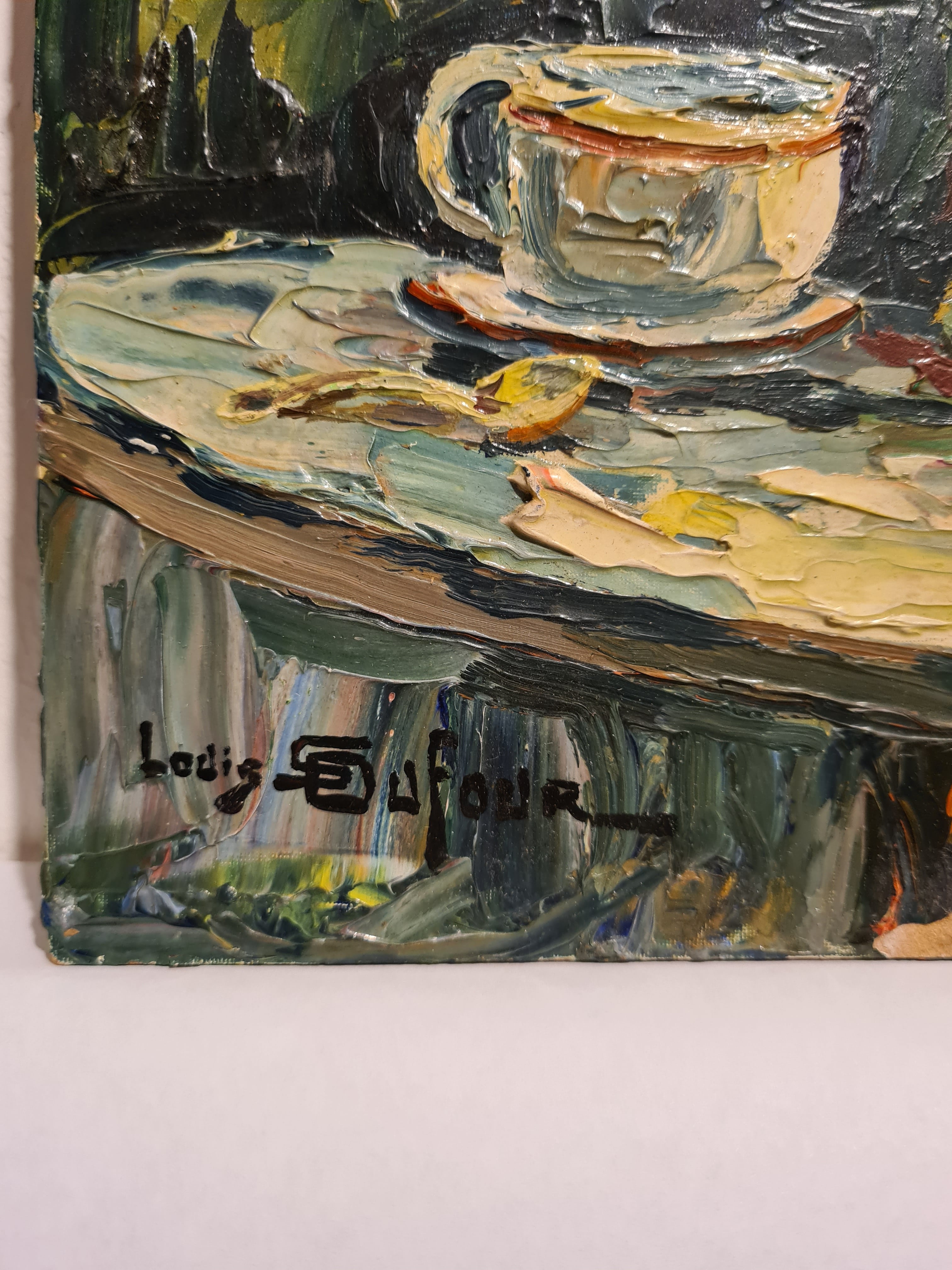 Bouquet of roses in a vase, oil by Louis Dufour