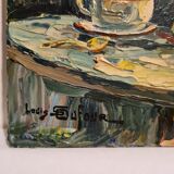 Bouquet de roses dans un vase, huile par Louis Dufour