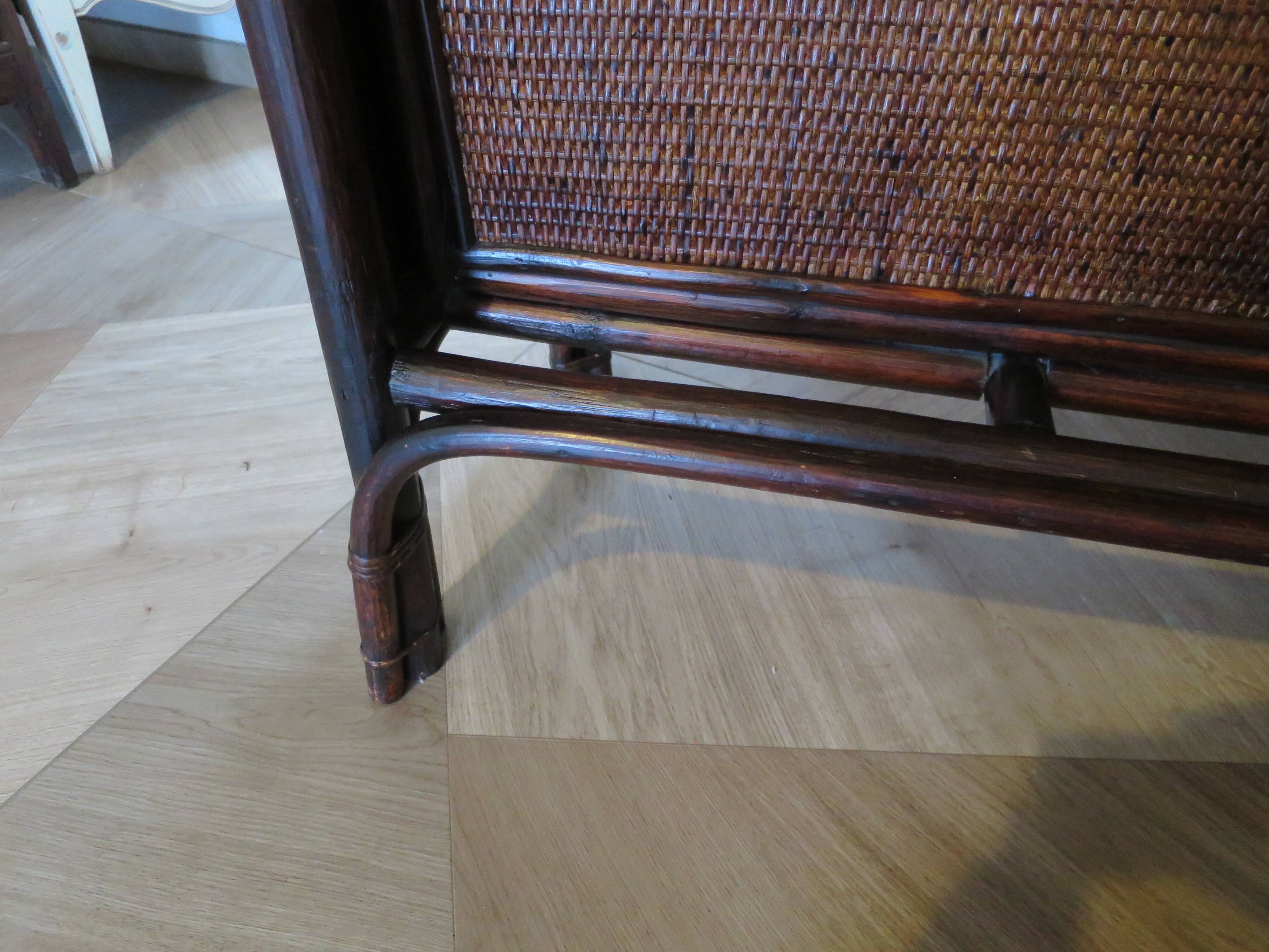 Rare vintage bar cabinet shelf wood woven rattan 80s retro