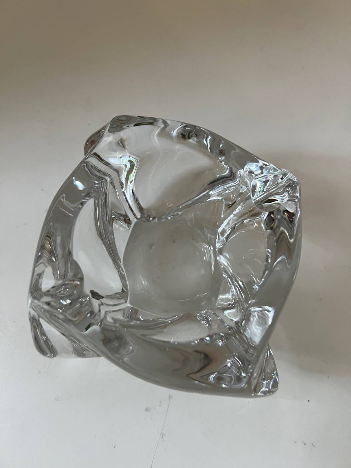 Daum France crystal ashtray