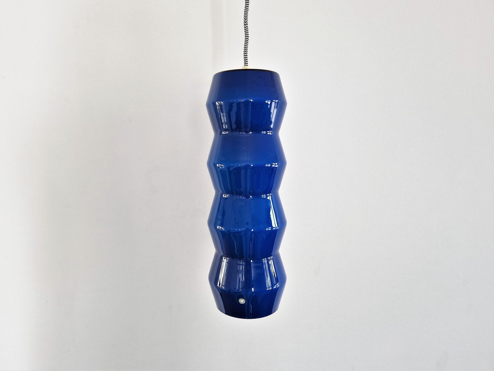 Blue colored Murano glass pendant lamp, Sweden 1960's