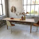 Old farm table with 225 cm extension cords