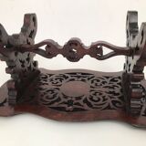Vintage carved wooden footrest