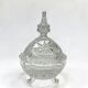 cut crystal sugar bowl with lid Pinwheel pattern crystal sweet jar
