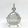cut crystal sugar bowl with lid Pinwheel pattern crystal sweet jar