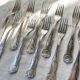 10 Vintage Rocaille Style Metal Forks