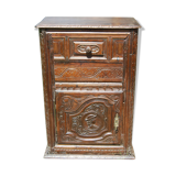 Confiturier breton sculpté ancien en chêne