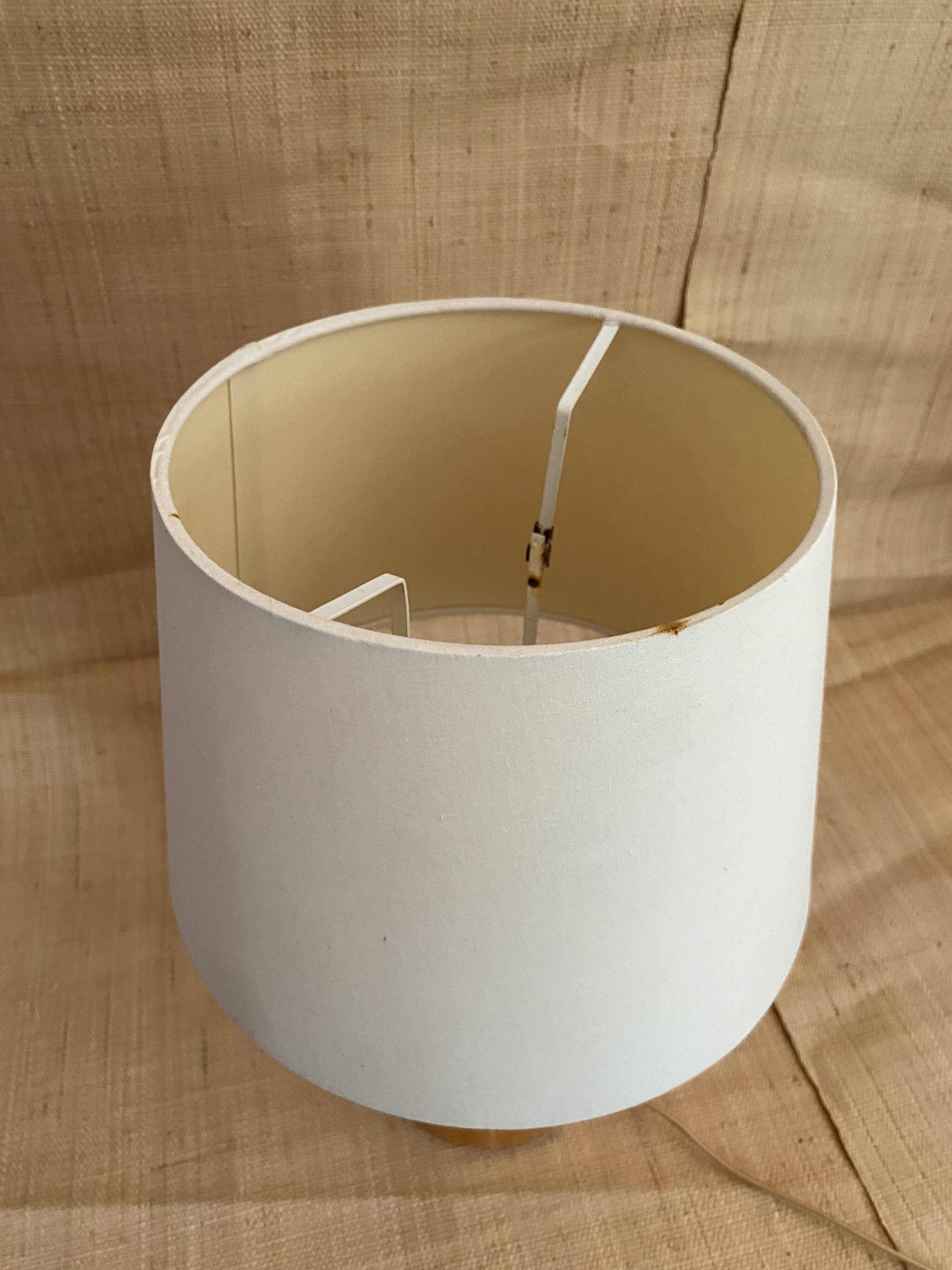 Lampe danoise années 60-70, câble tissu 2M, abat-jour