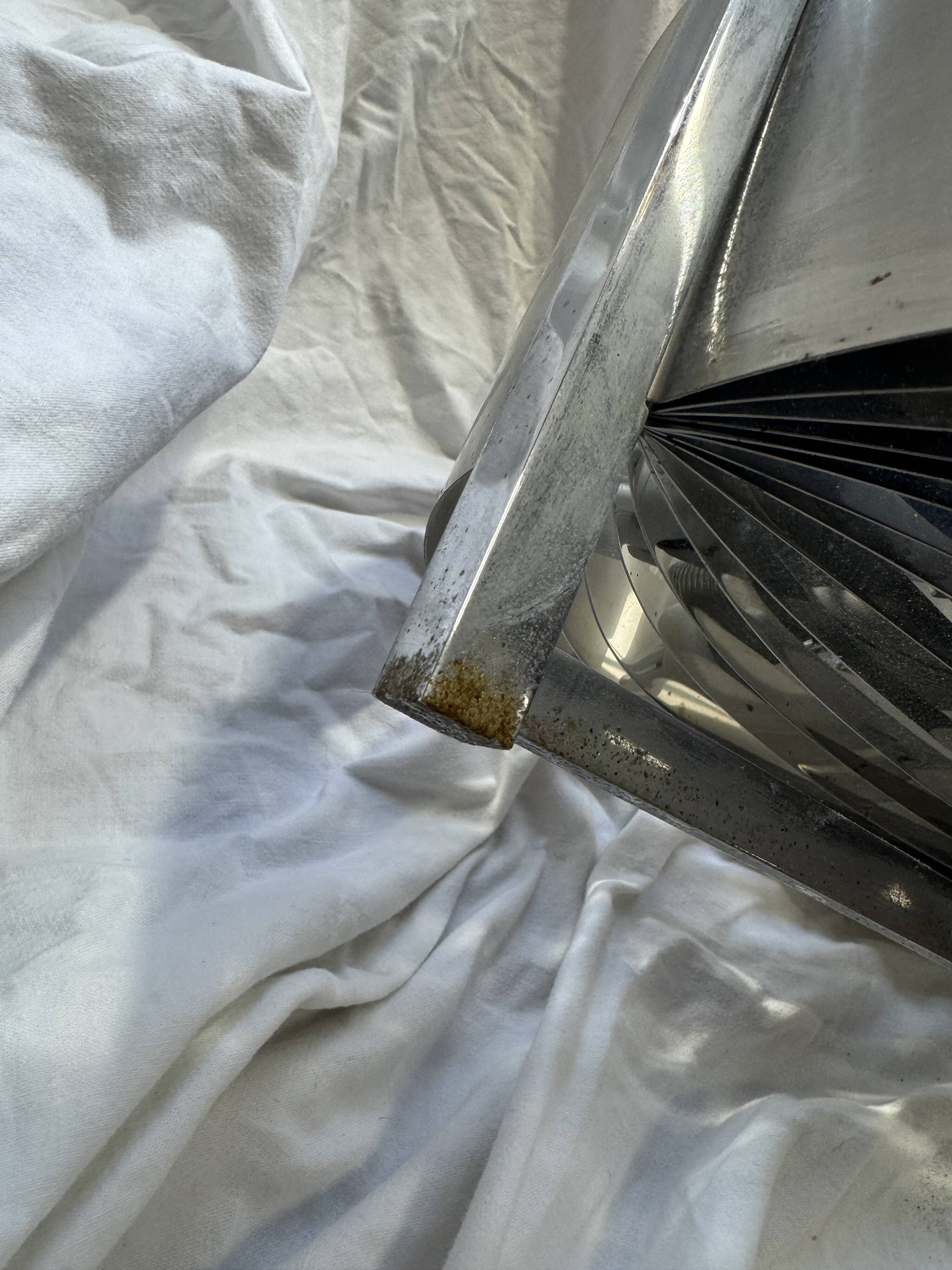 Brushed steel suspension