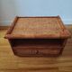 Rattan bedside table from the 1970s-80s.