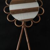 Hand rattan mirror 15x28cm