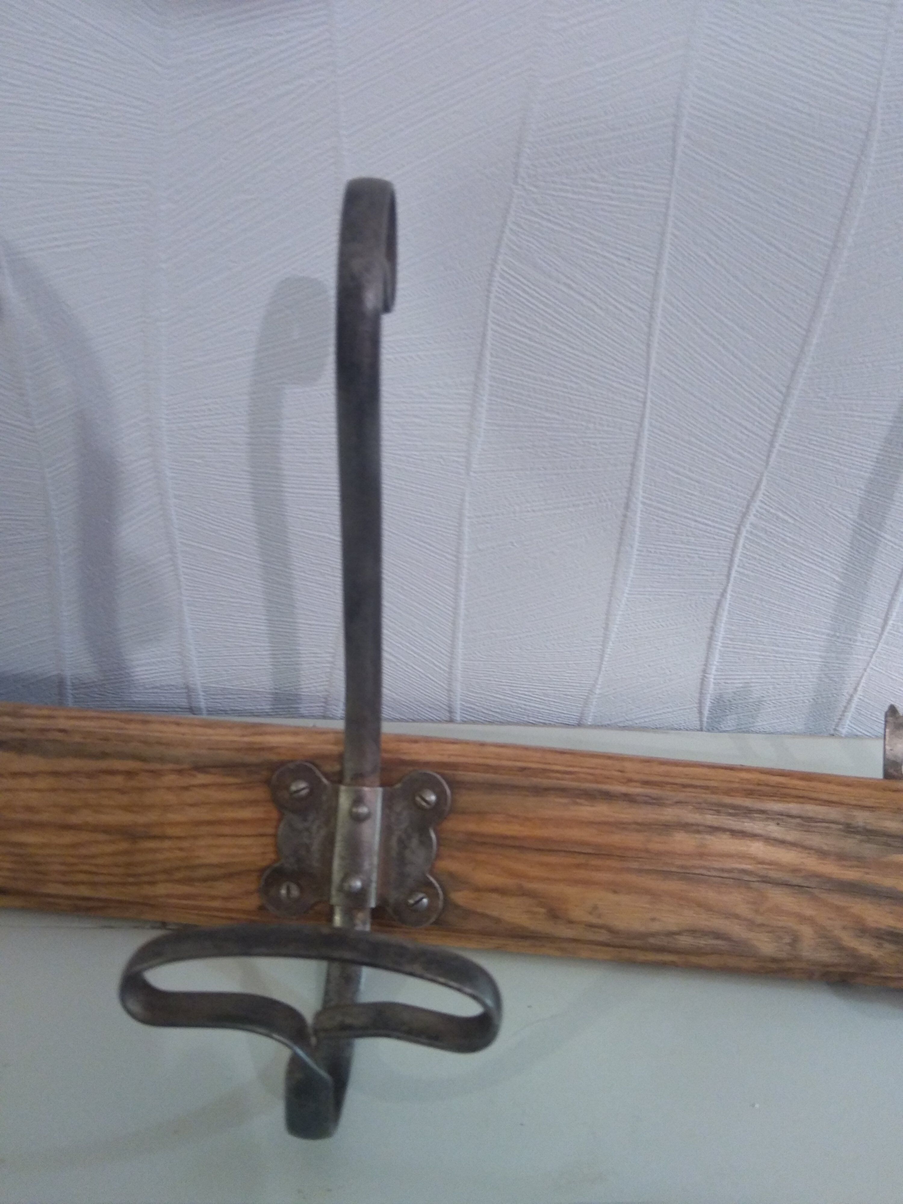 Coat rack wood and metal