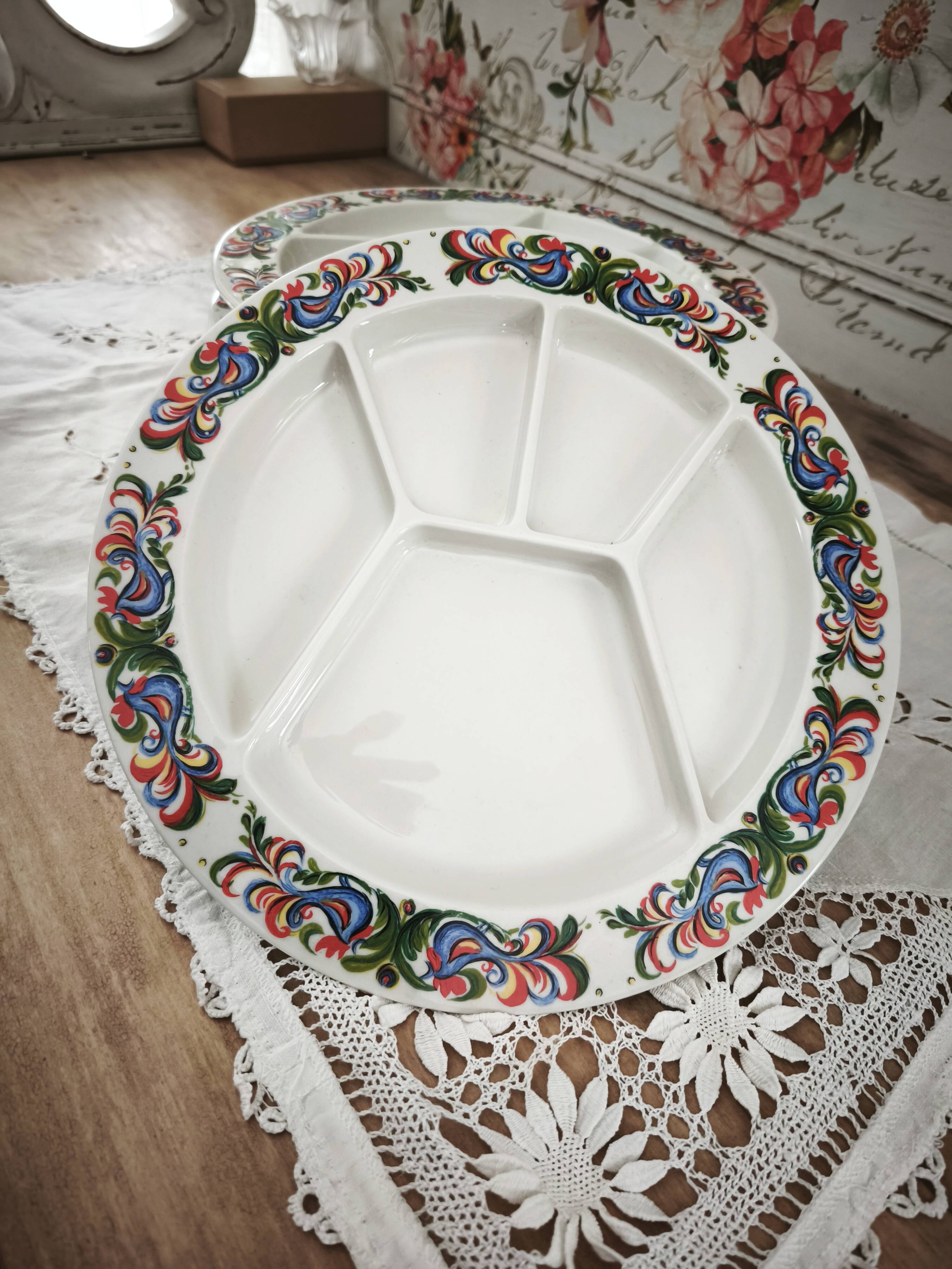 Set of 6 Villeroy & Boch Acapulco style fondue plates