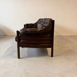 Canapé en cuir conçu par Arne Norell pour Coja, Suède, années 1970