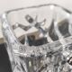 Vintage textured glass ice bucket - Brutalist style