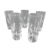 Set of 5 glasses high crystal cups of Arques Luminarc Model Gerbe