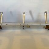 Stainless steel coat rack with three double hooks