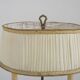 2 Light French Vintage Brass Boulotte Table Lamp With Cream Pleated Shade 5