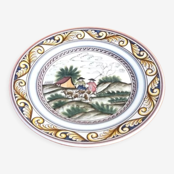 Polychrome ceramic plate Estrela De Conimbriga Portugal