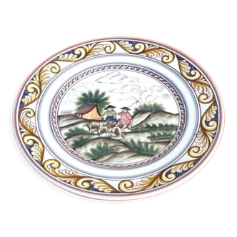 Polychrome ceramic plate Estrela De Conimbriga Portugal