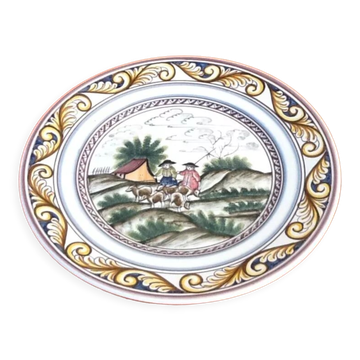 Assiette en céramique polychrome Estrela De Conimbriga  Portugal