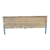 Scandinavian bed foot in bamboo, rattan, and wicker 1990 140cm