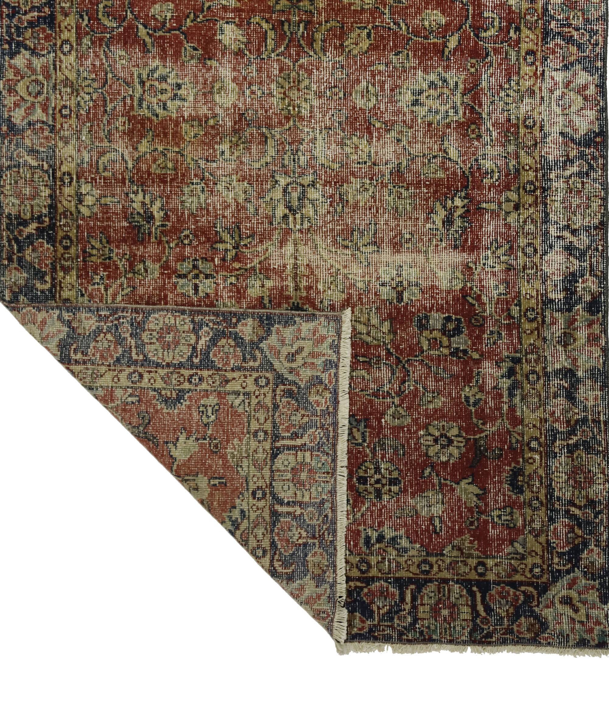 Turkish Anatolian Handmade Vintage Area Rug 190 cm x 107 cm