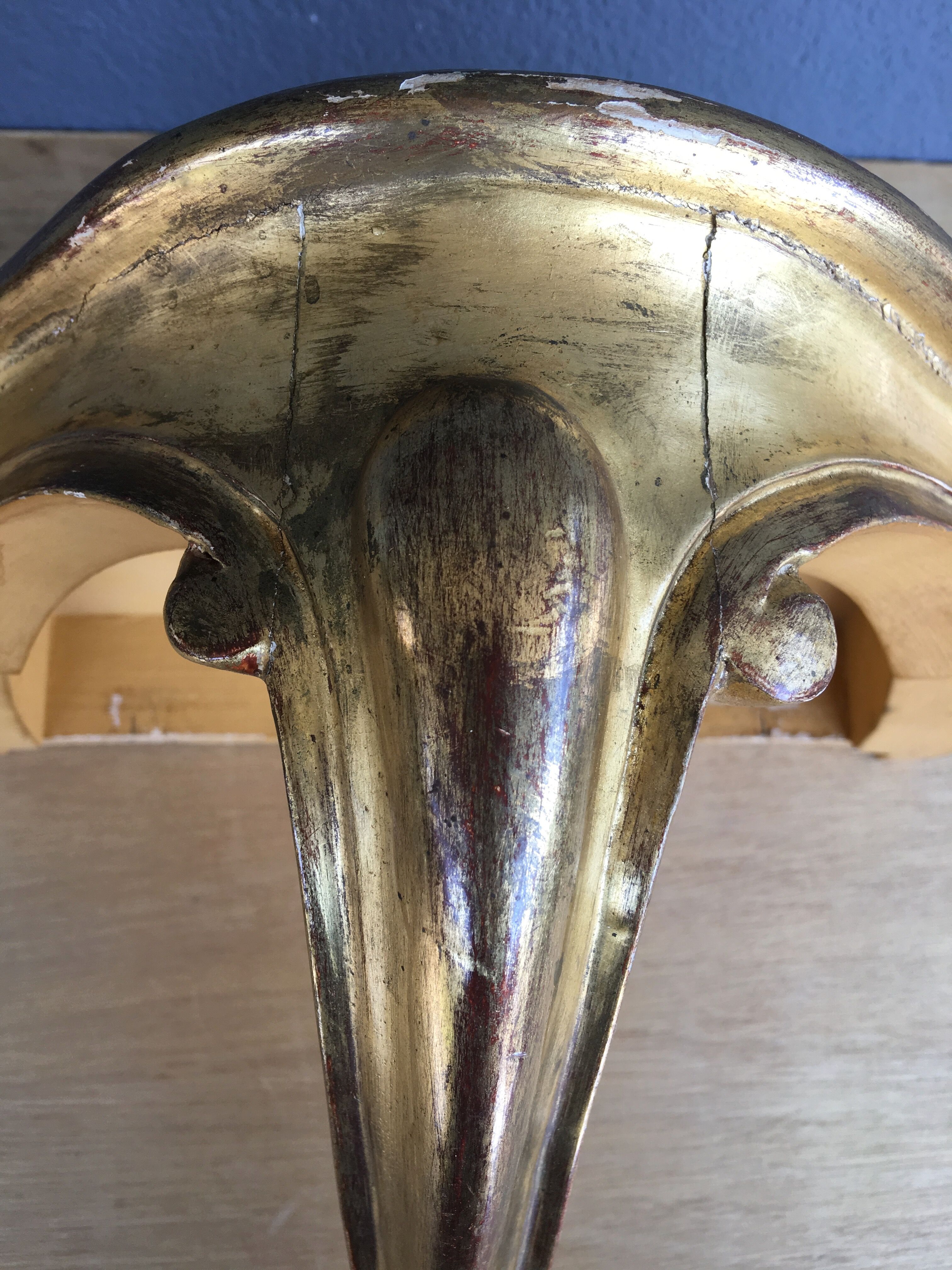 Wall console wood and stucco gilded fine XIX