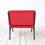 Chaise longue avec rembourrage rouge