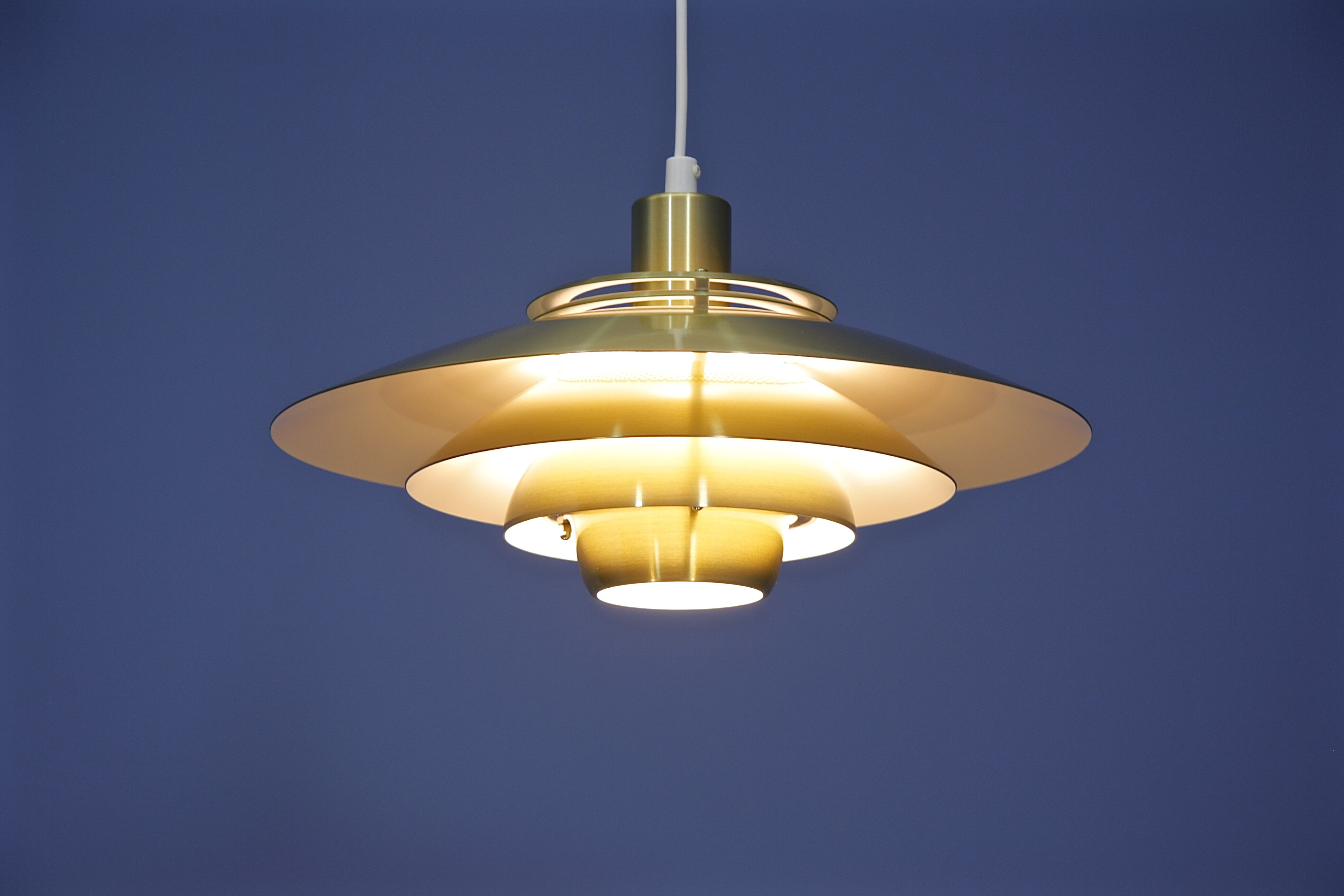 Danish pendant light in brass, 1960s