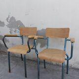 Paire de fauteuils de maître d'école