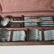Alfenide Christofle silver-plated cutlery set - 48 pieces Rubans model