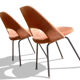 Pair of "Conference" chairs by Eero Saarinen in velvet Knoll