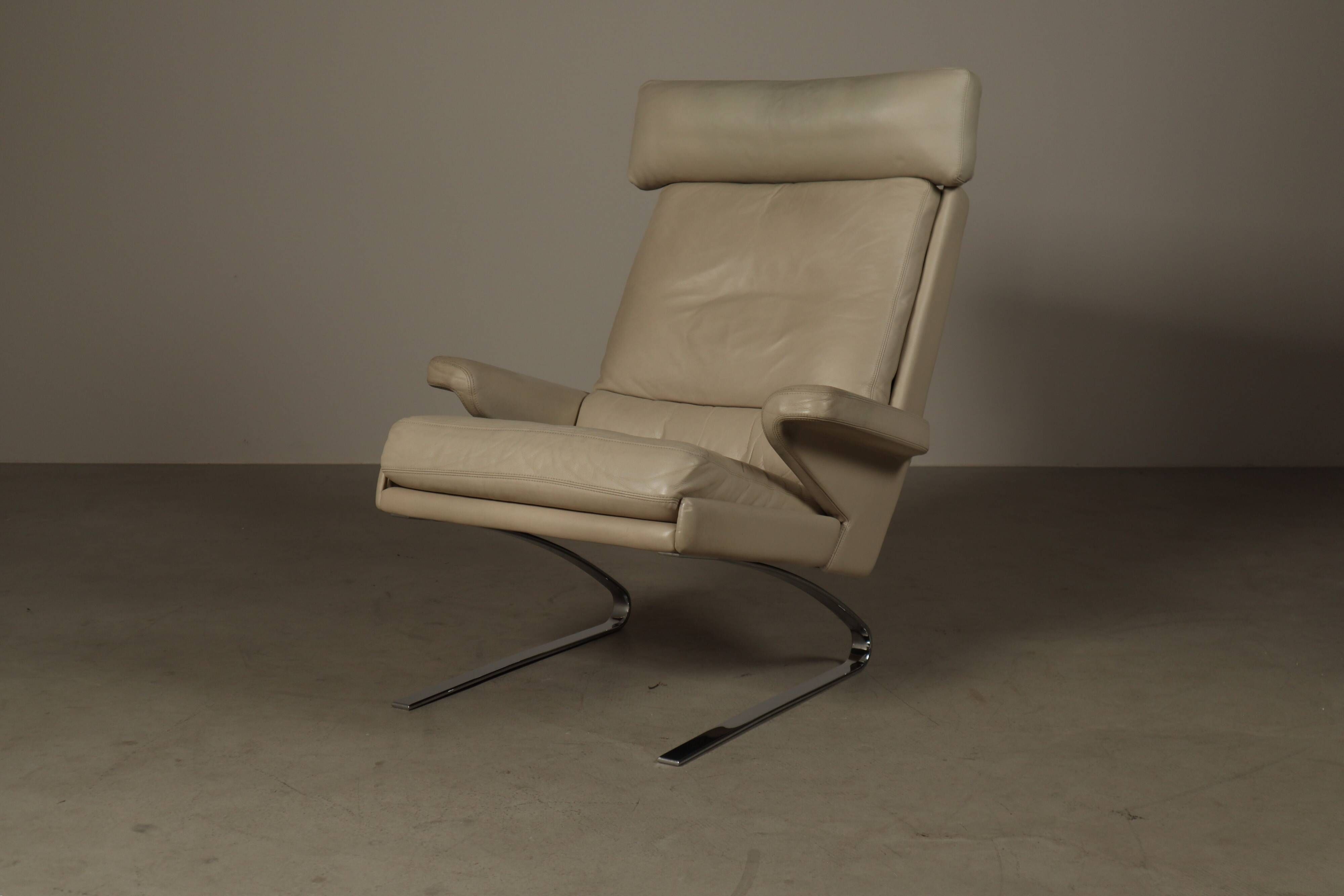 Leather "Swing" lounge chair with ottoman for COR Germany, 1960's