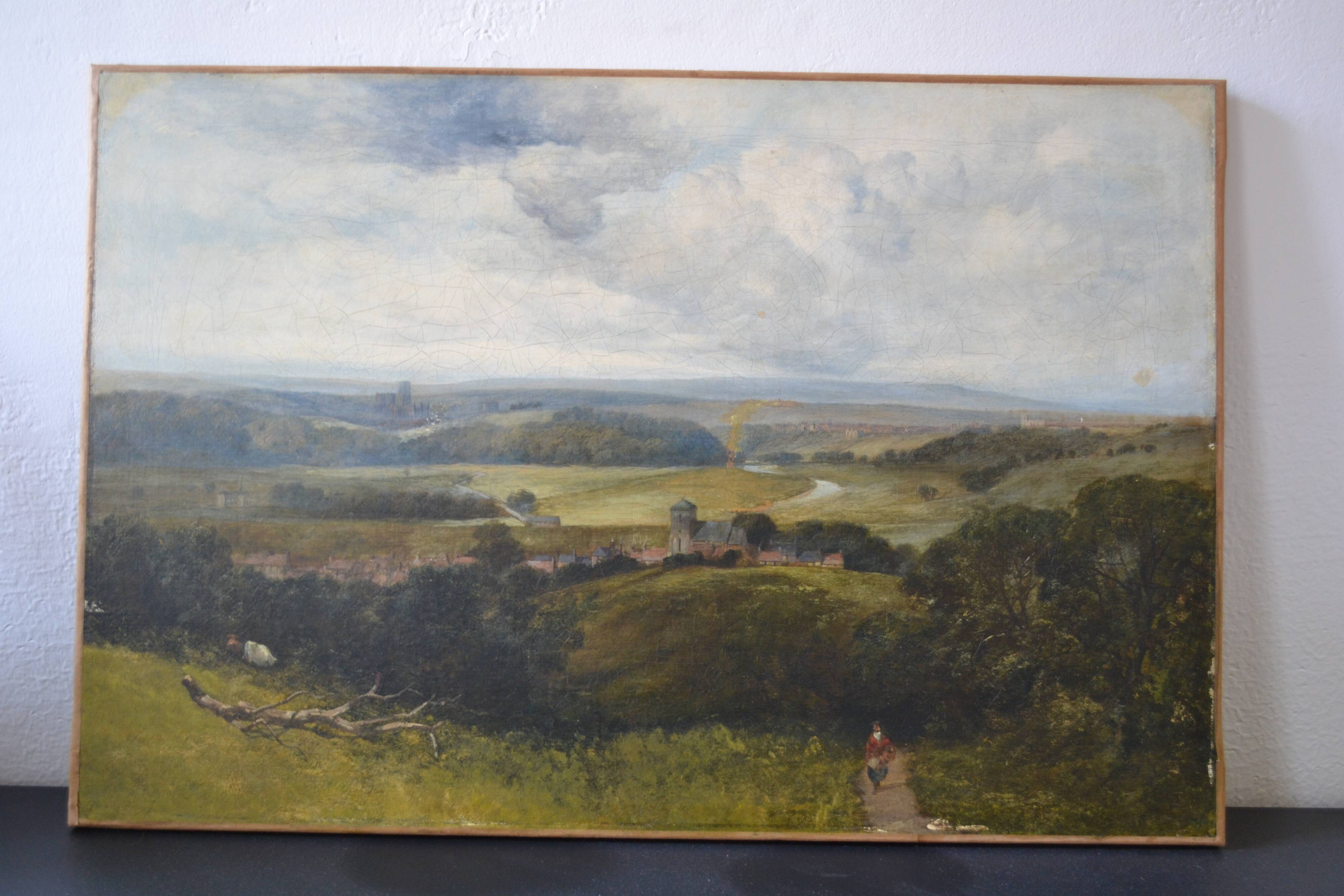 James Peel (1811-1906) Extensive view of Durham from Shincliffe Hill HST